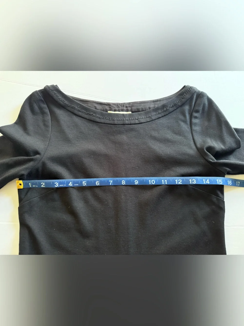 Kate Spade Dress Boat Neck Drop Waist Bow Detail Black Ponte LBD Sz 2 Cocktail